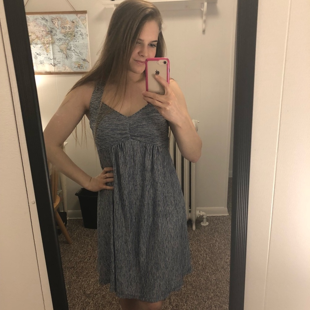 Striped peasant sundress